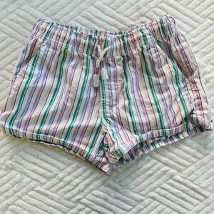 Gap Kids Girls Size L 10 Pastel Striped Pull-On Shorts Tassel Cotton Summer